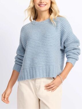 Pistols Adina Textured Sweater in Blue